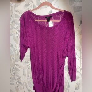 White House Black Market Purple Blouse